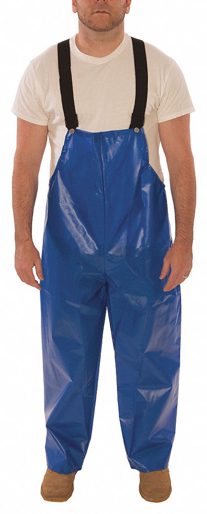 RAIN BIB OVERALL,POLYURETHANE,BLUE,XL