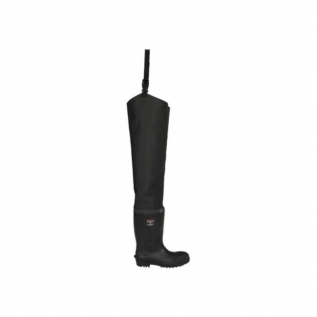 Plain Toe Hip Boot Black 10 PR