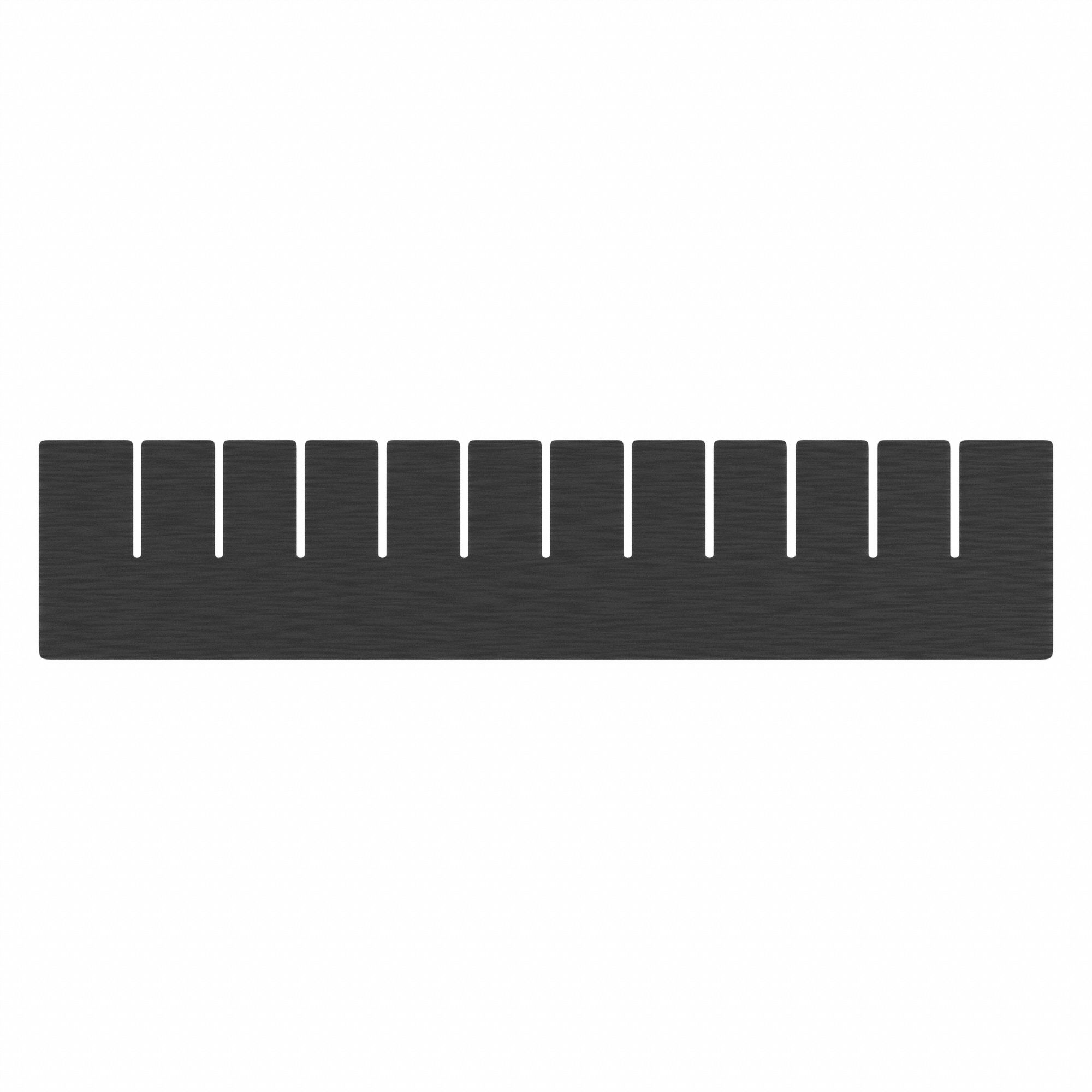 AKROMILS, 15 1/2 in x 3 3/8 in, Black, Divider 494D0441224 Grainger