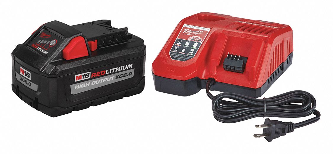 Milwaukee®, M18™ REDLITHIUM™, Battery and Charger Kit - 494D29|48 