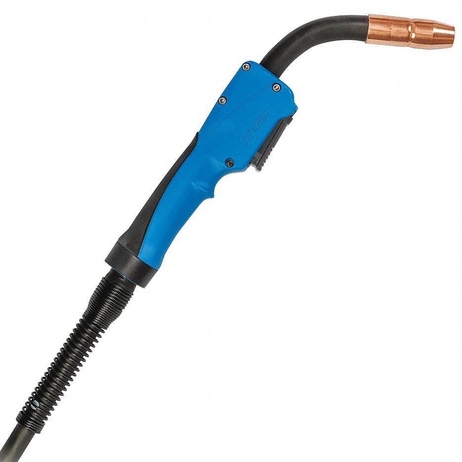 MIG WELDING GUN, MDX-100, 100 A, 0.035 IN, 10 FT, MILLER-COMPATIBLE, STRAIGHT HANDLE