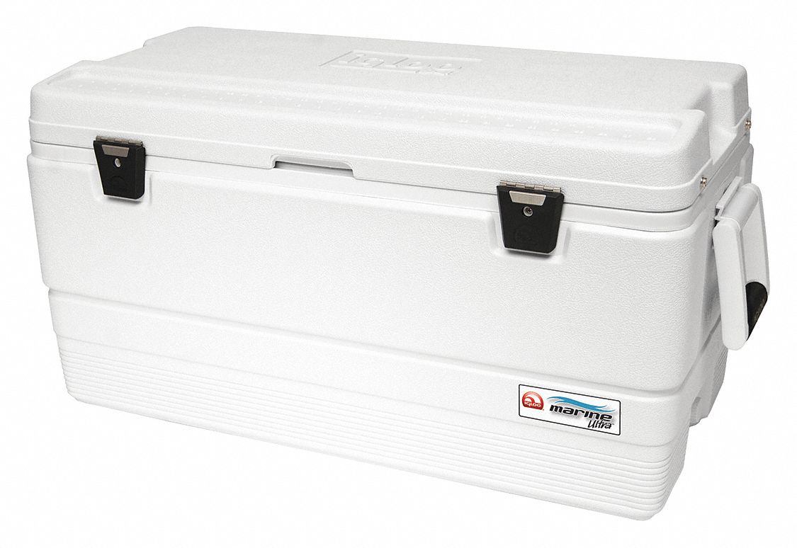 IGLOO, 94 qt Cooler Capacity, 32 1/4 in Exterior Lg, Marine Chest