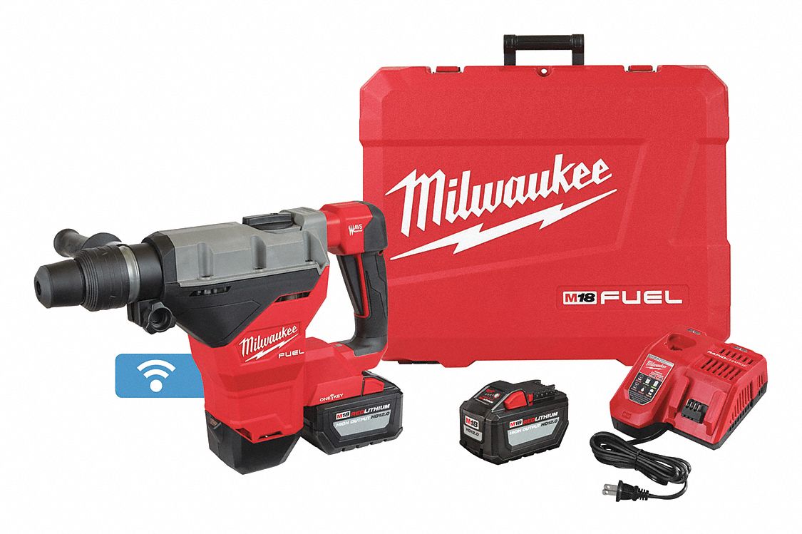 MILWAUKEE, LShape, 18 V, Cordless Rotary Hammer Kit 494F40271822HD