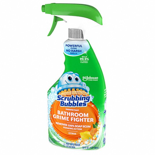 SCRUBBING BUBBLES Bathroom Cleaner: Trigger Spray Bottle, 32 oz Container  Size, Ready to Use, 8 PK