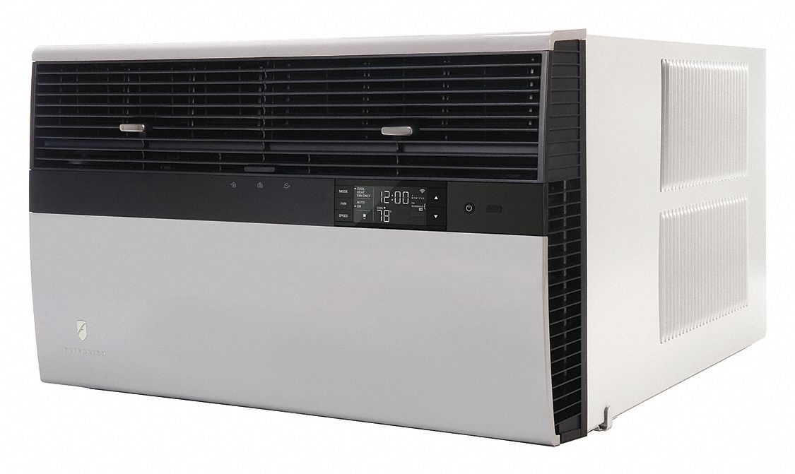 WINDOW A/C, 24000 BTUH, 1400 TO 1500 SQ FT, 10.3 CEER, R-410A, 4-SPEED, 230V, 2308W