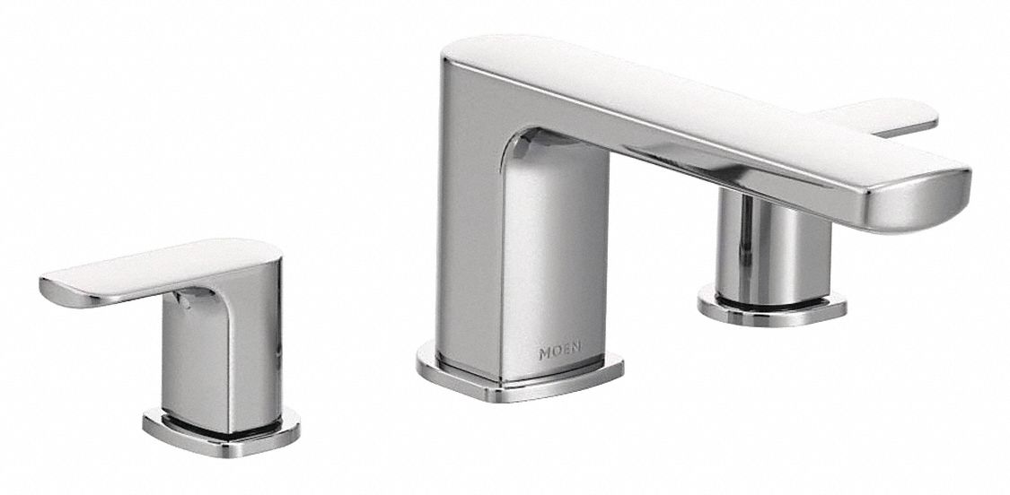 Bathtub Faucet and Trim: Moen, Rizon T935, 2 Handles, Lever Handle, Chrome Finish