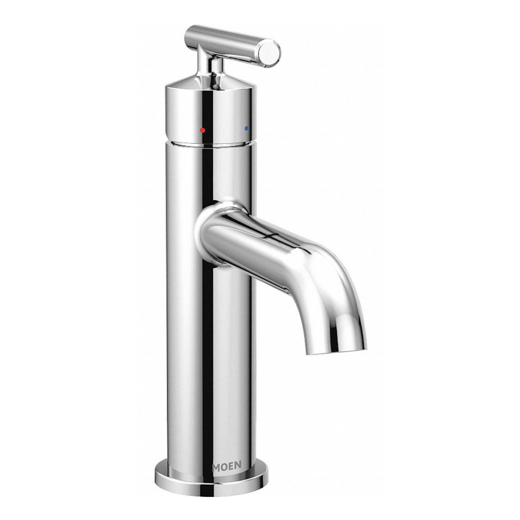 Low Arc Bathroom Faucet: Gibson, Brass, Chrome Finish, 1.2 gpm Flow Rate, Single-Post, Arc