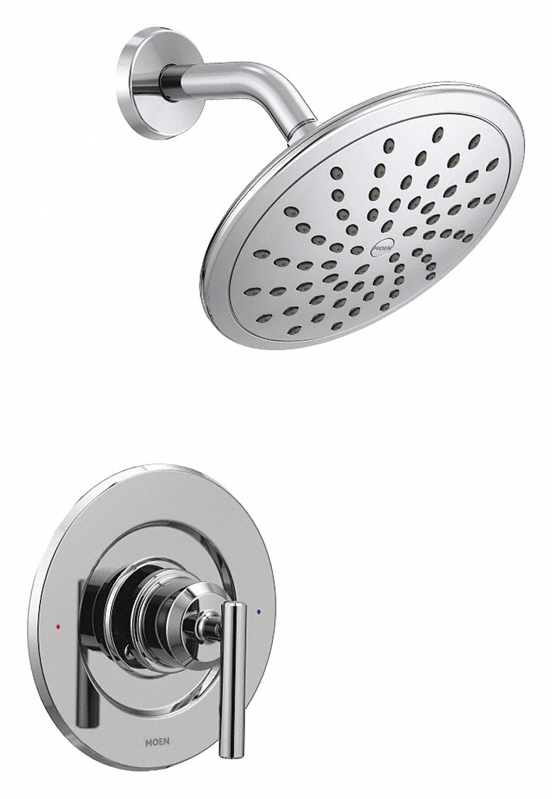 Shower Trim Kit: Moen, Gibson Posi-Temp T3002, 1.75 gpm Fixed Showerhead Flow Rate, Single Function