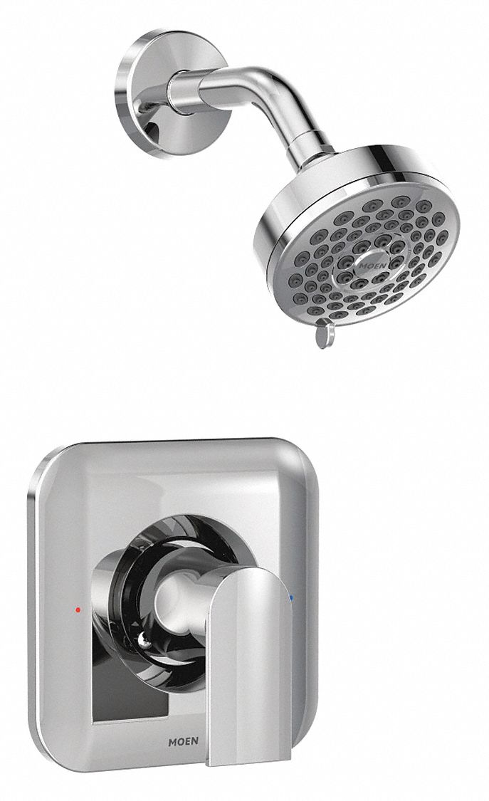 Shower Trim Kit: Moen, Genta Posi-Temp T2472, 1.75 gpm Fixed Showerhead Flow Rate, Multi Function