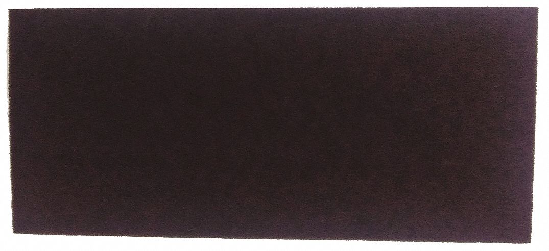 Stripping Pad: 14 in Wd, 32 in Lg, Nylon, Red, 600 RPM Max Speed, Rectangular, 10 PK