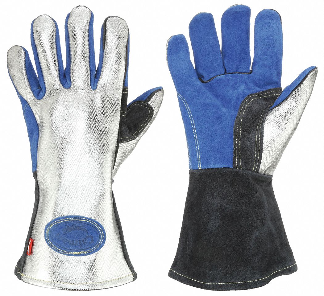 WELDING GLOVES,BLUE,COWHIDE PALM,PR