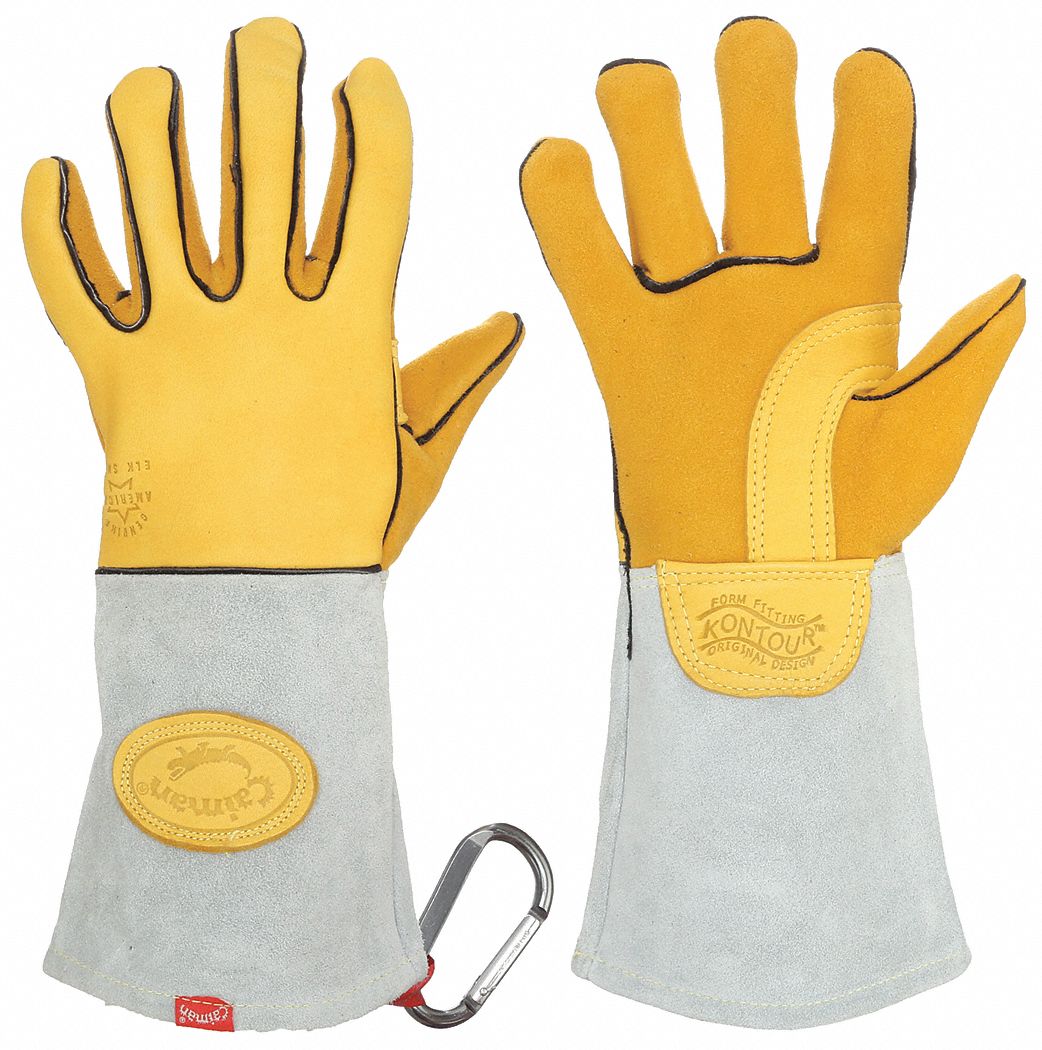 WELDING GLOVES,GOLD,A LEATHER GRADE,PR