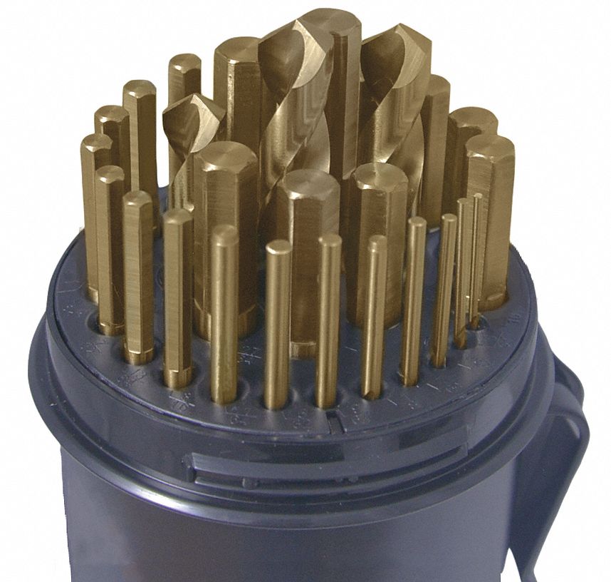 CLELINE Jobber Drill Bit Set, Number of Drill Bits 29, Drill Bit Point