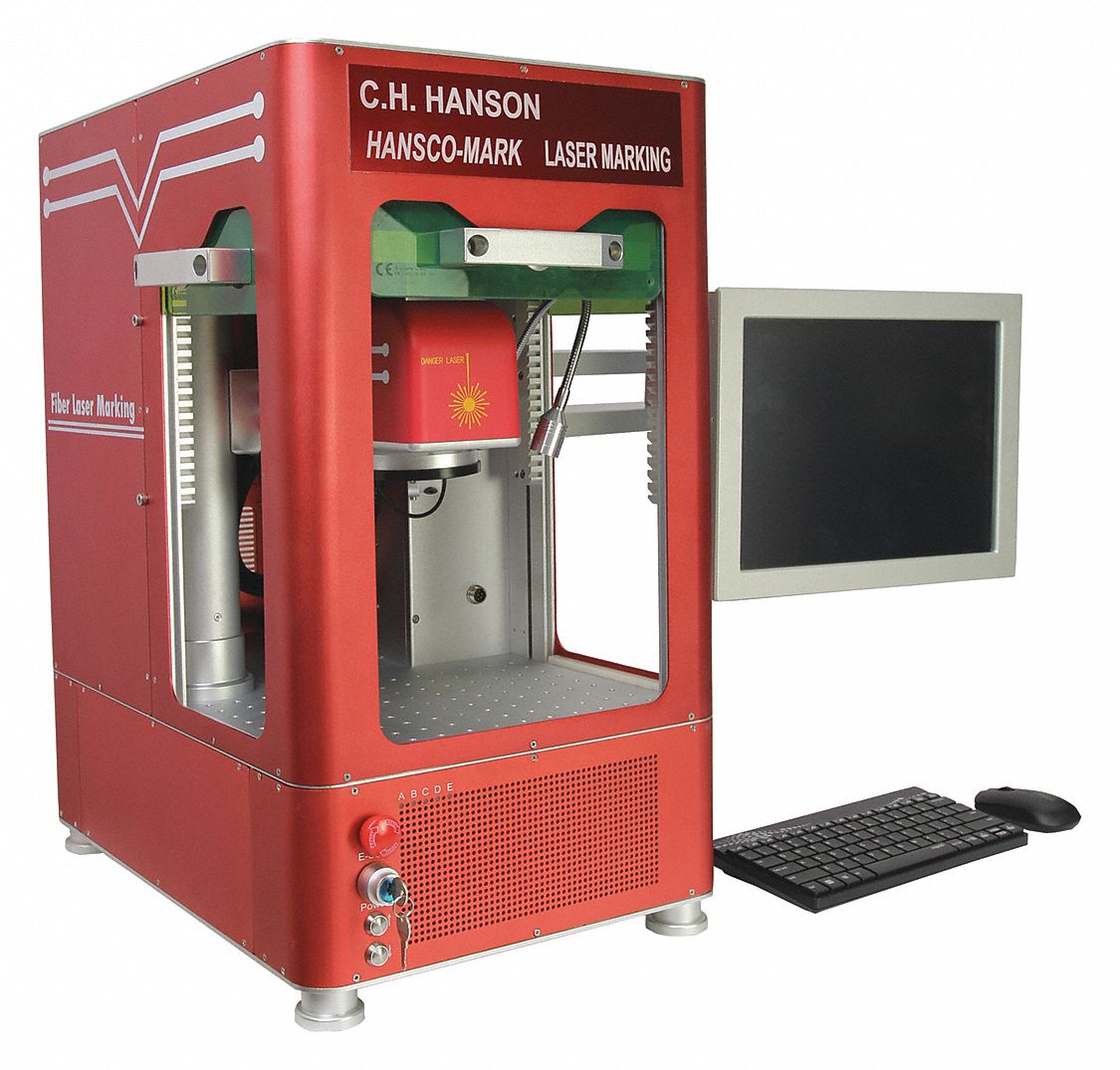 Laser Marking Machine: 110 V, 1 Phase, 60 Hz, 4 in x 4 in Marking Area
