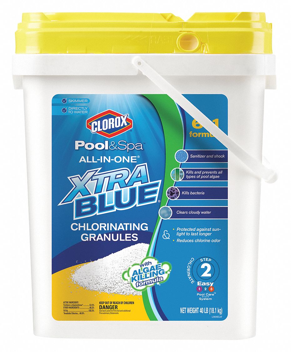 CLOROX POOL SPA Pool Granular Chlorine 1 EA 494P17 24340CLX Grainger   494P17 AS01