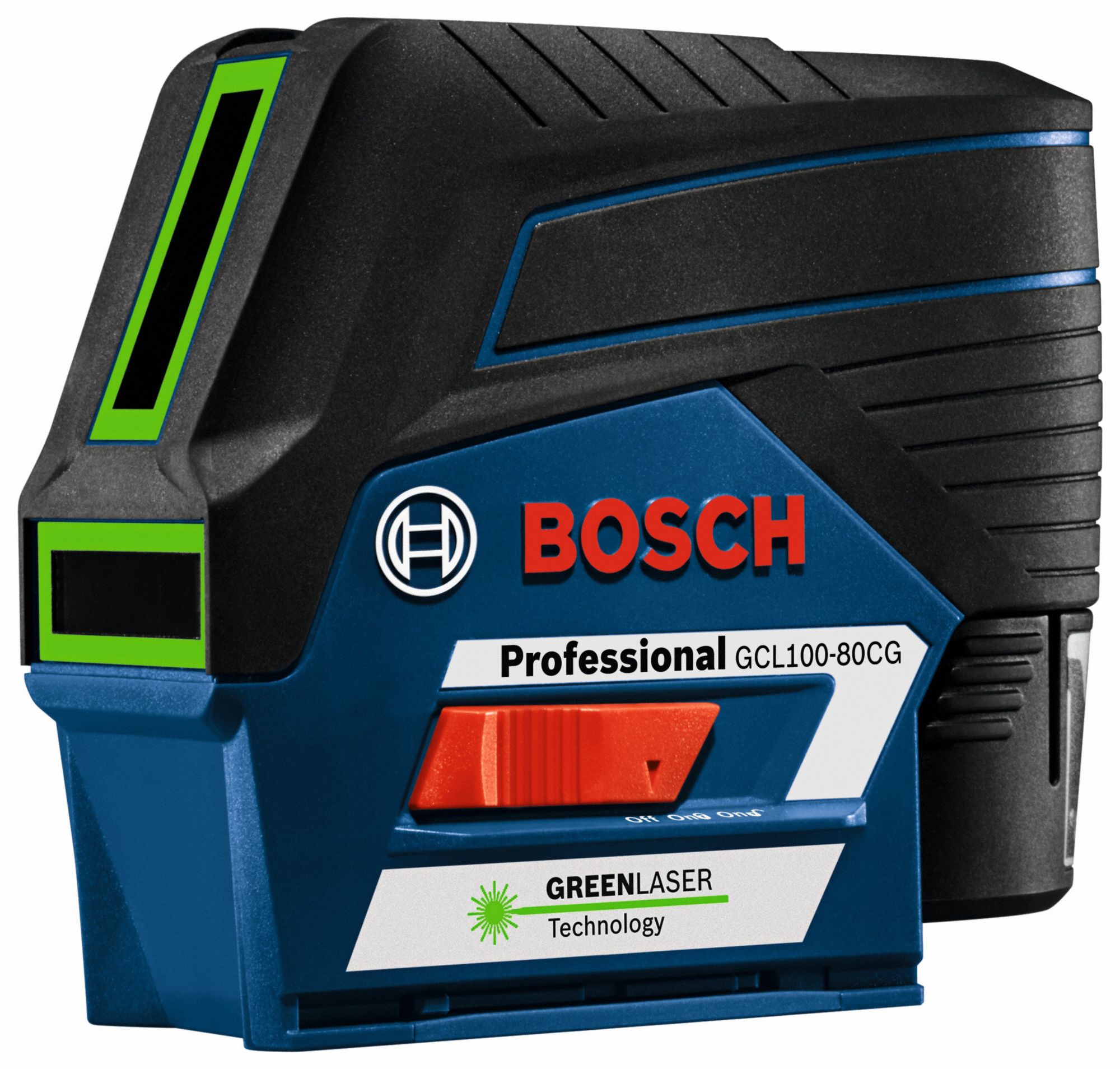 BOSCH Cross Line Laser Kit 3 Beams, 1 Dots, 2 Lines, Green, 100 ft