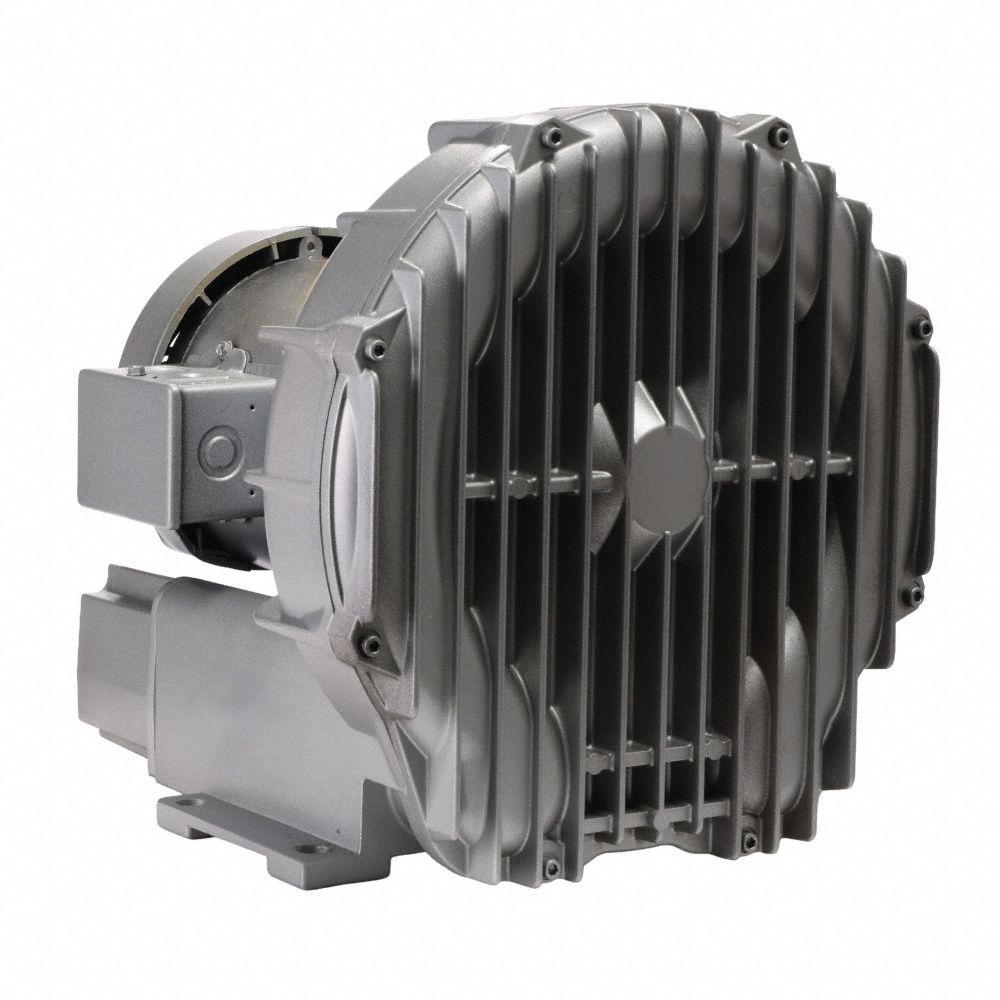 Regenerative Blower: 1 hp, 52 in wc Max Op Pressure, 48 in wc Max Vacuum, 92 cfm Max Flow Rate