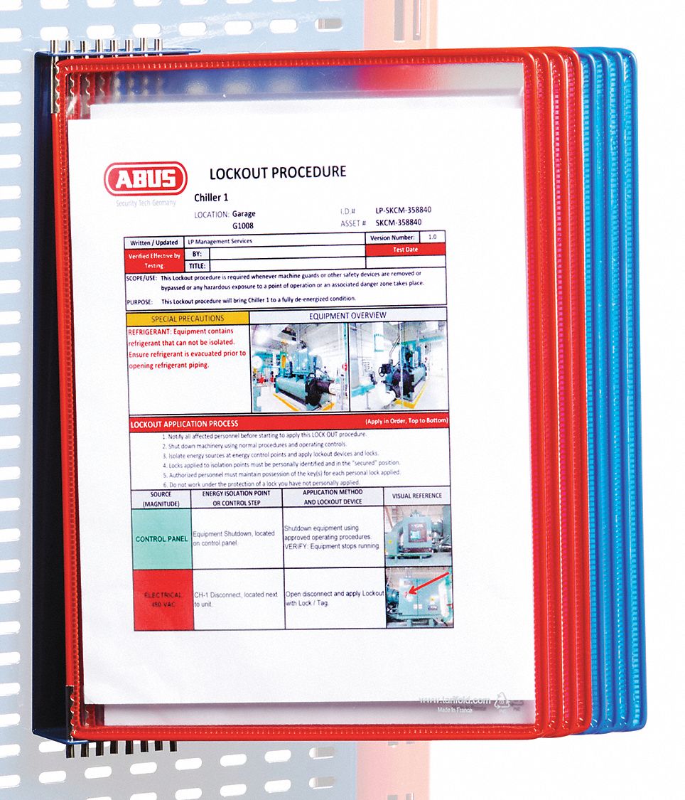 Lockout/Tagout Document Holder
