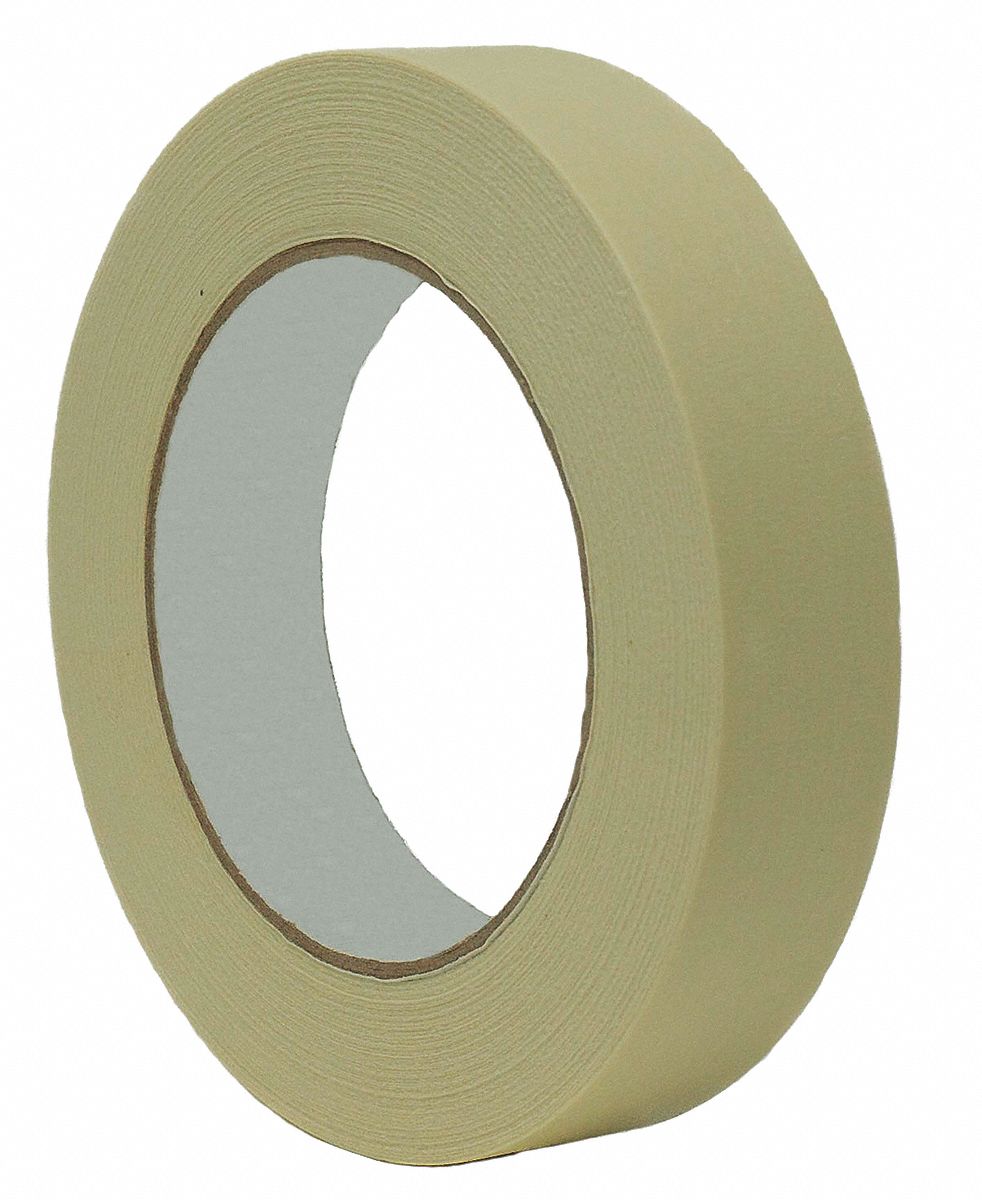 MASKING TAPE, 1½ IN X 60 YARD, 5.4 MIL THICK, INDOOR, RUBBER ADHESIVE, TAN