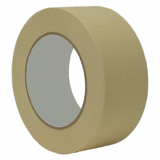 High Temperature Masking Tape: 1 Wide, 60 yd Long, 7 mil Thick, Tan