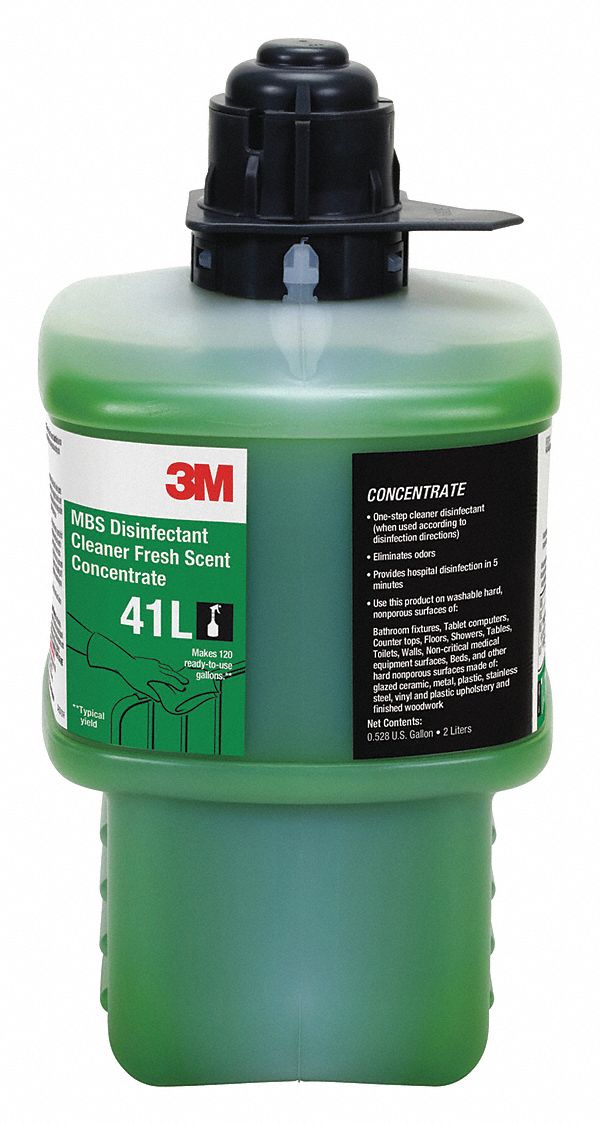 Cleaner/Disinfectant, Liquid, 2L, Bottle