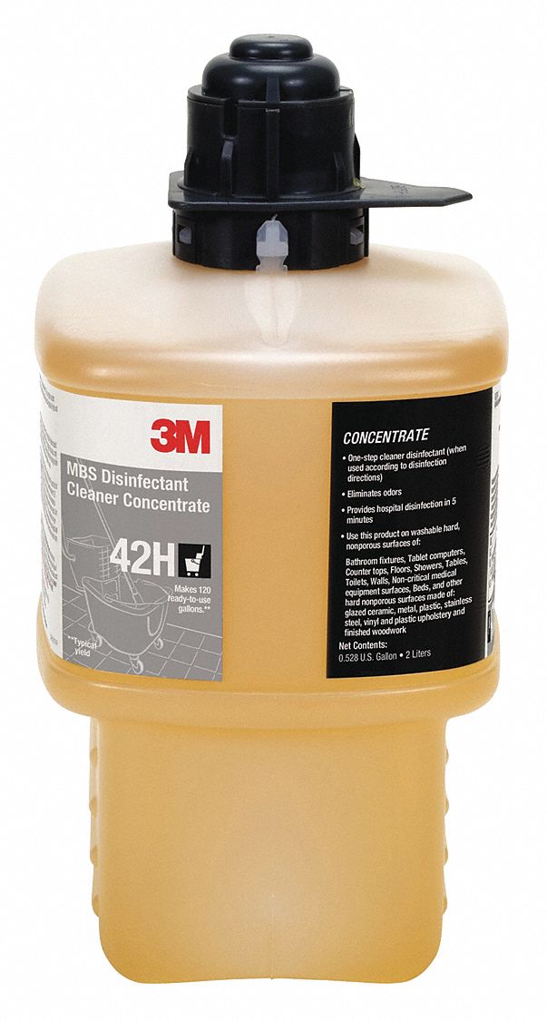 Cleaner/Disinfectant, Liquid, 2L, Bottle