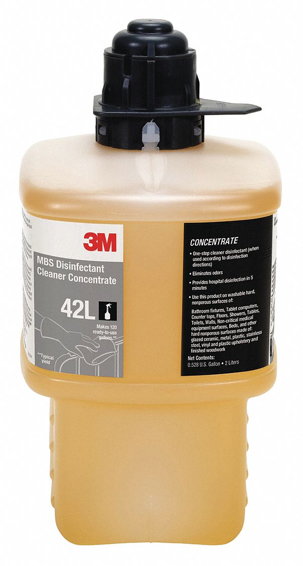 Cleaner/Disinfectant, Liquid, 2L, Bottle