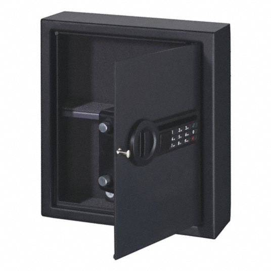 STACKON, Black, 13.5 lb Net Wt, Wall Safe 497D15PDS1805E Grainger