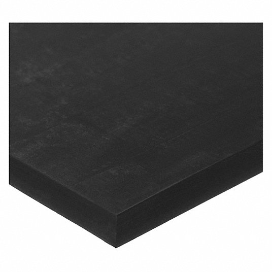 EPDM Strip: Std, 4 in x 36 in, 0.03125 in Thick, 60A, Acrylic Adhesive Backed, Black, Smooth
