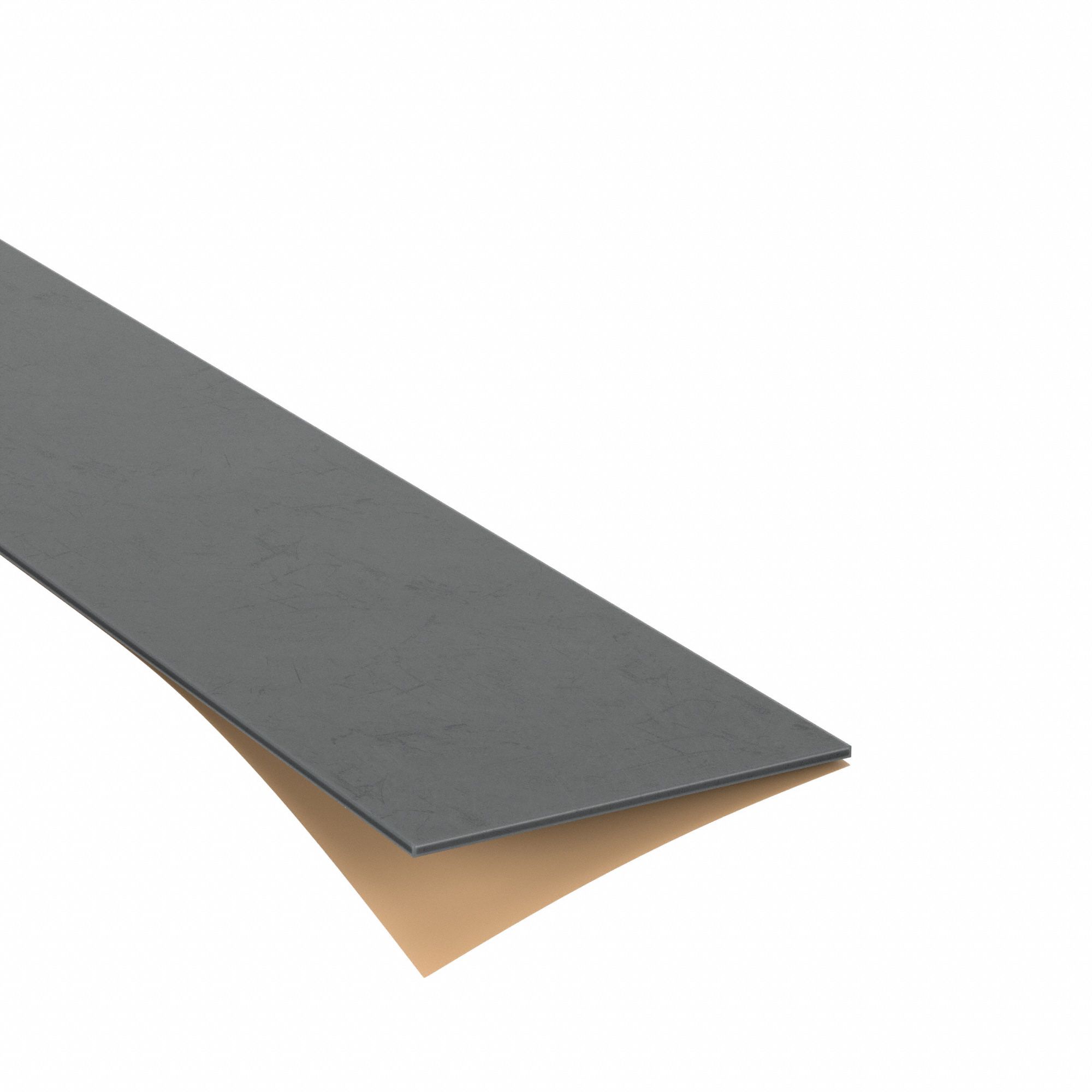 Rubber Strip: Viton™, Std, 1/16 in Thick, 1 in x 36 in Nominal Size (W x L), Black, Adhesive, Smooth