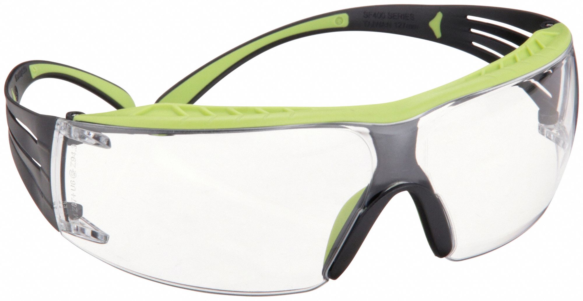 LUNETTES SÉCURITÉ SECUREFIT, CSA/ANSI, PROTECTION ANTI-RAYURES/ANTI-BUÉE/ANTI UV, NOIR/VERT, PC