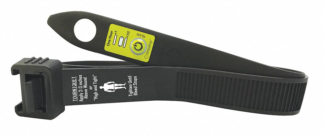 Tourniquet: PVC/Rubber, 3 in Overall Lg, 1 1/2 in Overall Wd