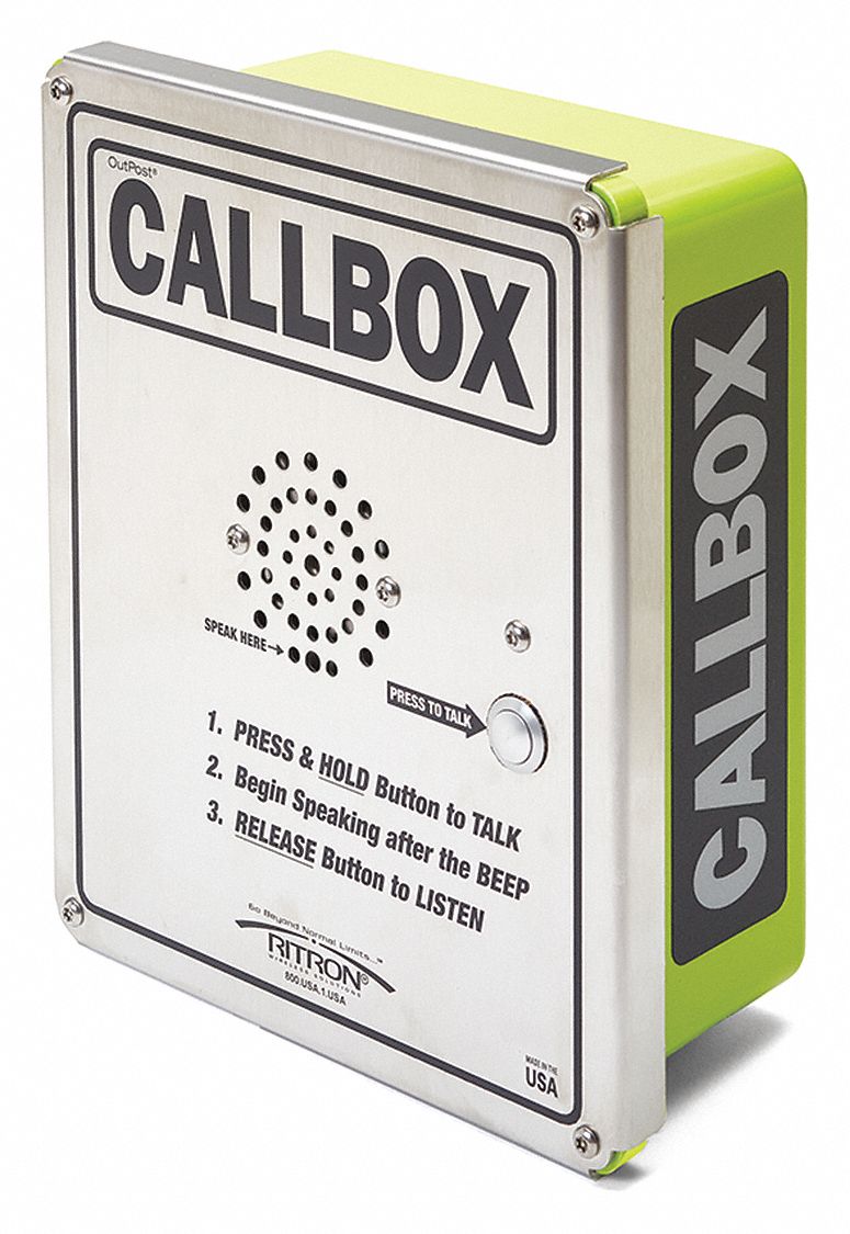 WIRELESS OUTDOOR CALL BOX, 2WAY UHF, 1CH