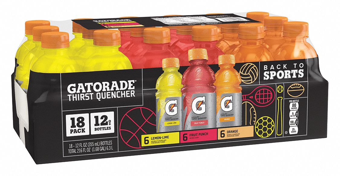 GATORADE, Regular, 12 oz Yield per Unit, Sports Drink 498W5812324
