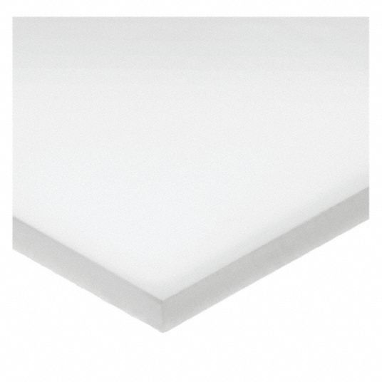 Plastic Sheet: 0.25 in Thick, 48 in W x 96 in L, Black, Opaque, 4,600 psi  Tensile Strength