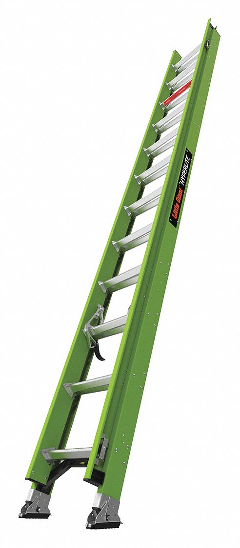 LITTLE GIANT, 24 ft Overall Ht, Fiberglass, Extension Ladder - 498Y95 ...