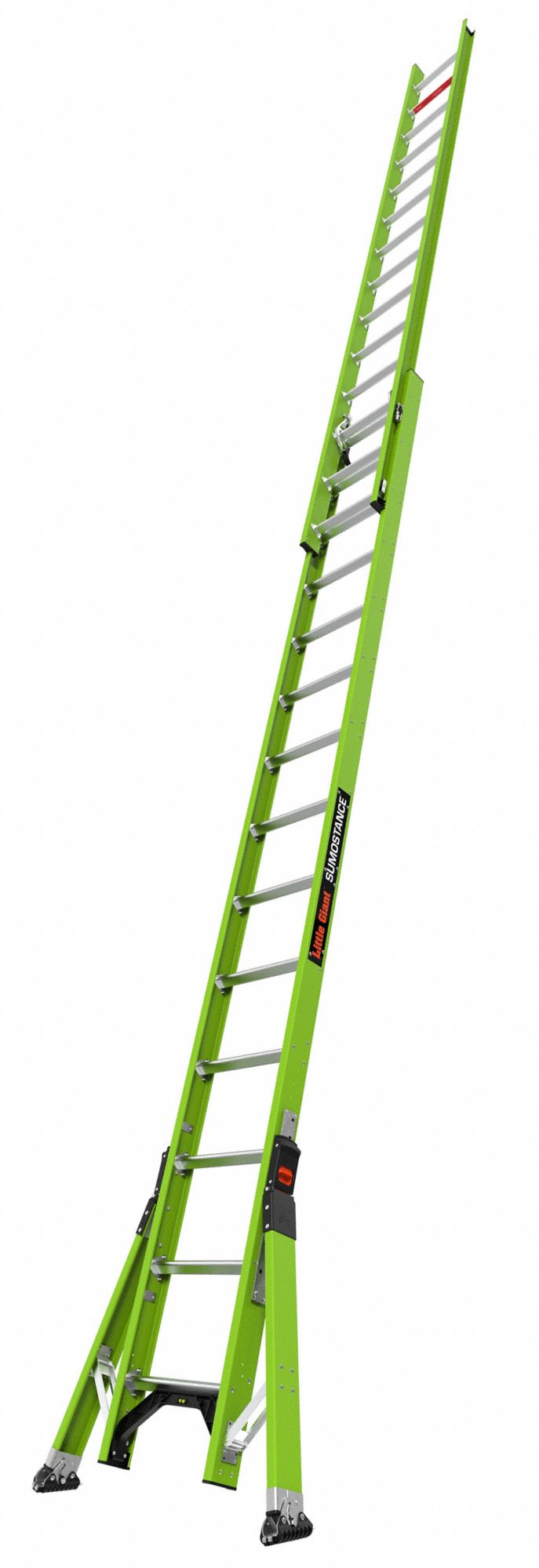 LITTLE GIANT 28 ft Fiberglass Extension Ladder, 300 lb Load Capacity