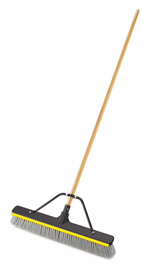 RUBBERMAID COMMERCIAL PRODUCTS Synthetic Push Broom, 25 in Sweep Face 498Z192040048 Grainger