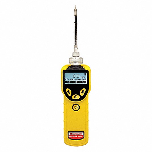 Single Gas Detector: Volatile Organic Compounds, 0 to 15,000 ppm, Black, Lithium, LCD