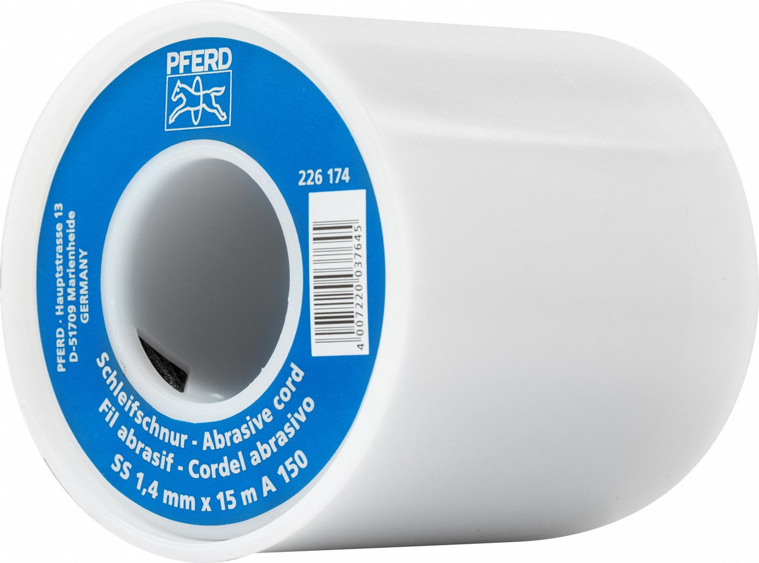 Abrasive Cord: 1.4 mm x 15 m, Aluminum Oxide, 150 Grit