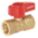 MANUAL TWO-WAY BALL VALVE: ¾ IN, BRASS, STRAIGHT, FIP X FIP, FULL PORT BALL PORT