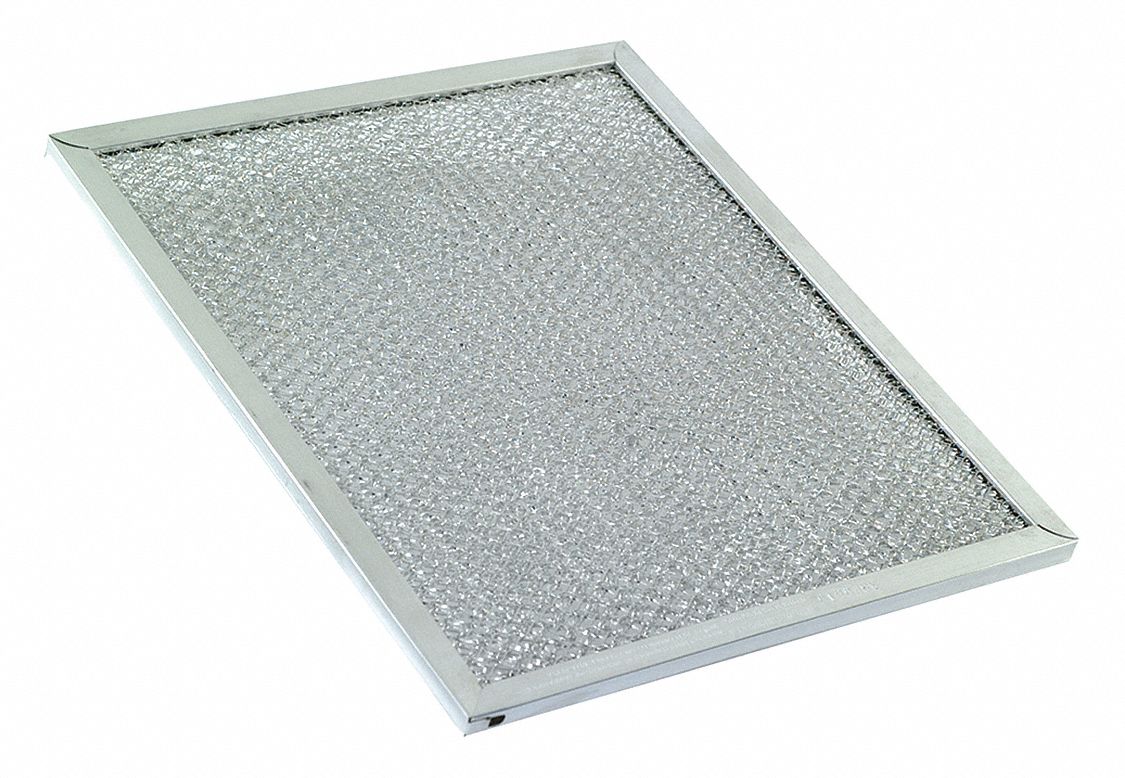 GRAINGER APPROVED Range Hood Filter 9x12x1 Nominal Filter Size, Aluminum, Mesh, Aluminum, 10 PK