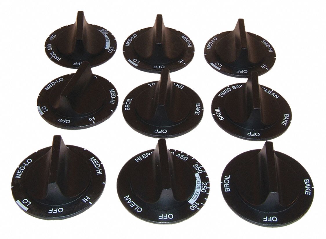 Grainger Approved Electric Range Knob Set Fits Brand Universal