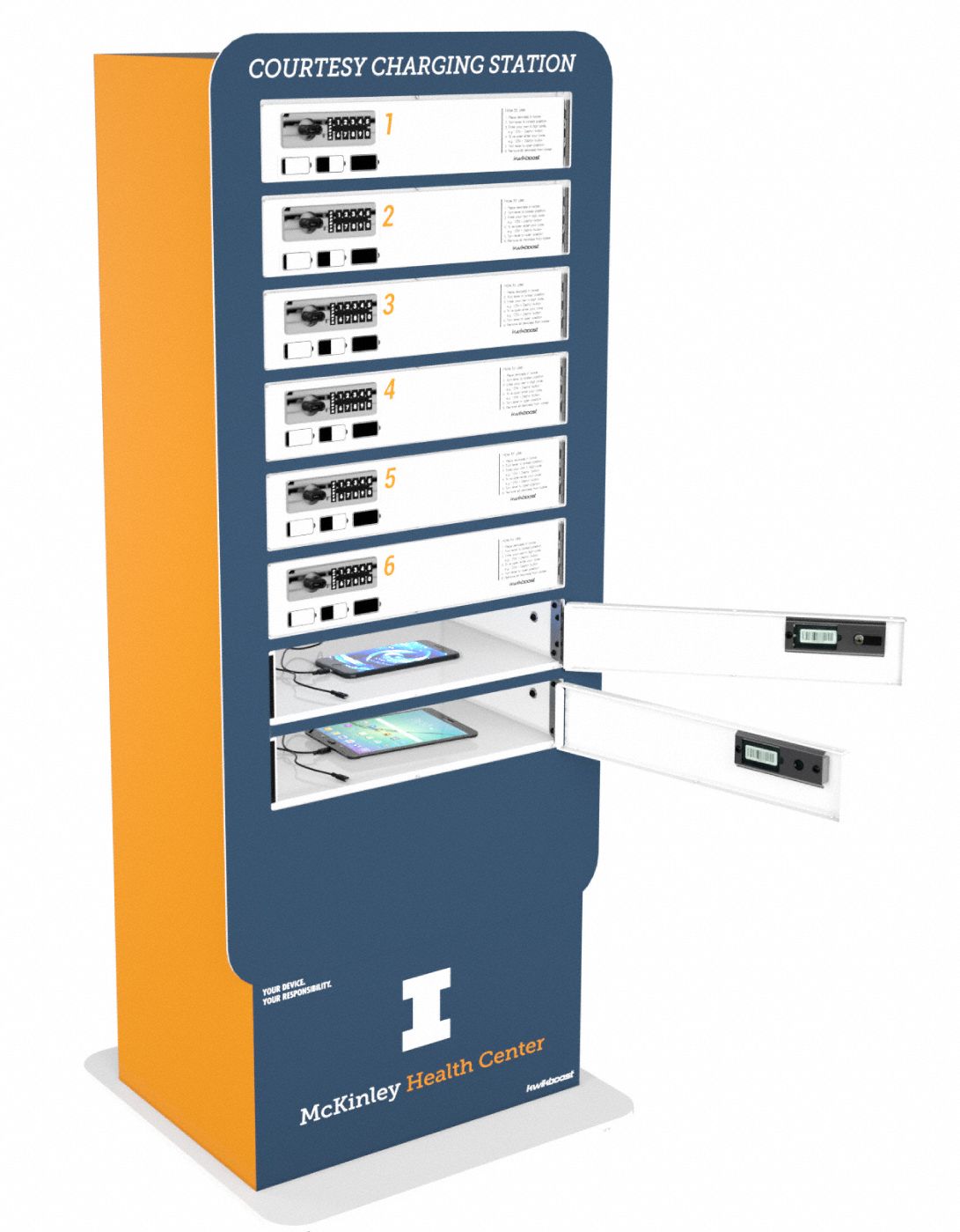 KWIKBOOST Device Charging Locker (4) 12 in Micro USB/(6) 12 in