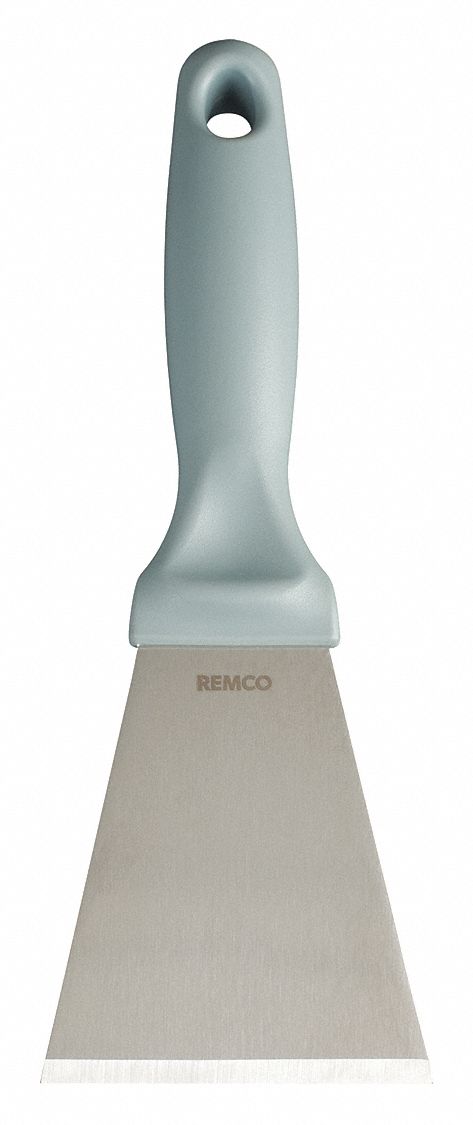 Hand Scraper: Polypropylene, 1 in Blade Lg, 1 in Overall Lg, Stainless Steel, FDA Compliant