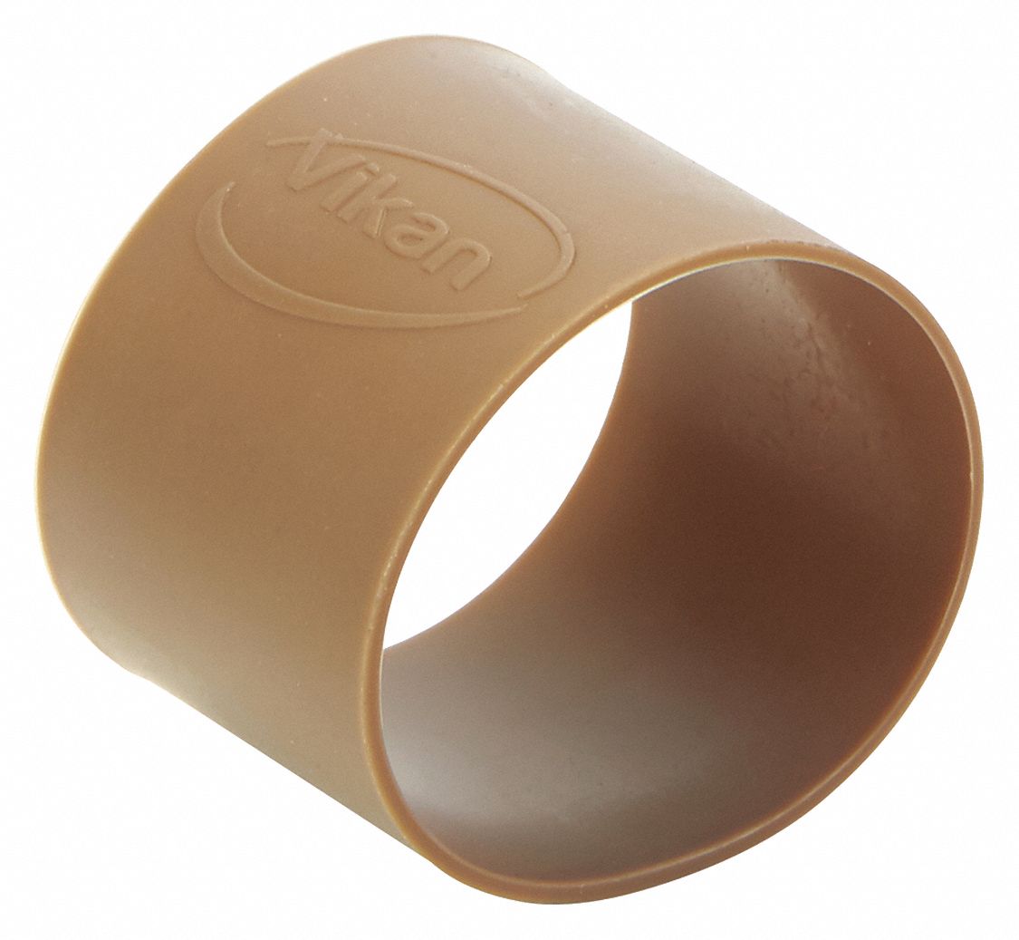 Rubber Band: Silicone Rubber, 5 1/2 in Lg, 7/16 in Wd, Brown, 5 PK