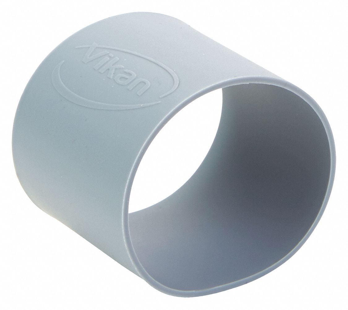 Rubber Band: Silicone Rubber, 5 1/2 in Lg, 7/16 in Wd, Gray, 5 PK