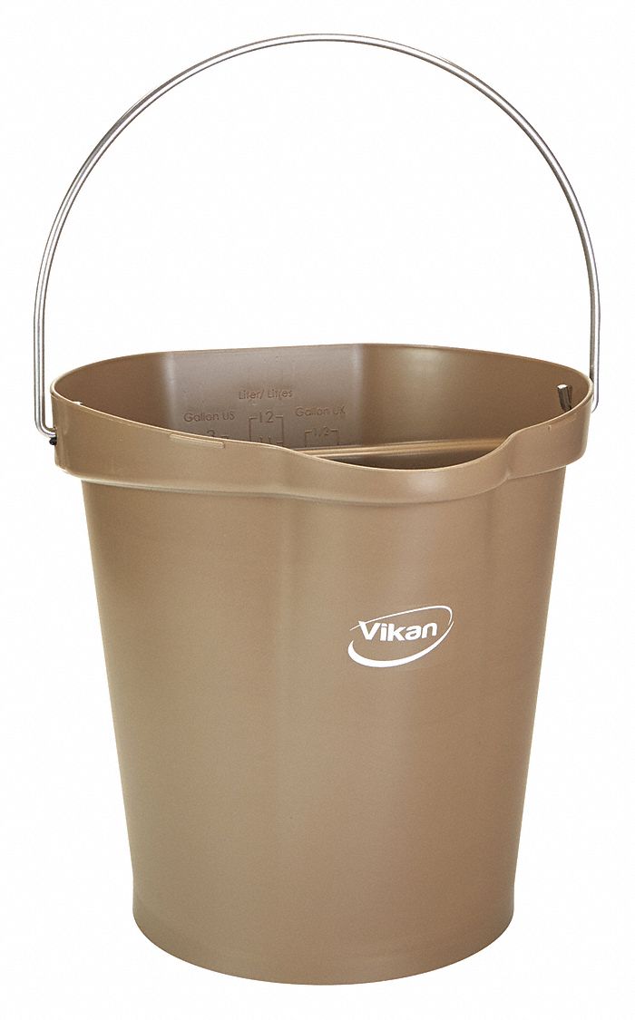 Hygienic Bucket, 3 1/4 gal, Brown