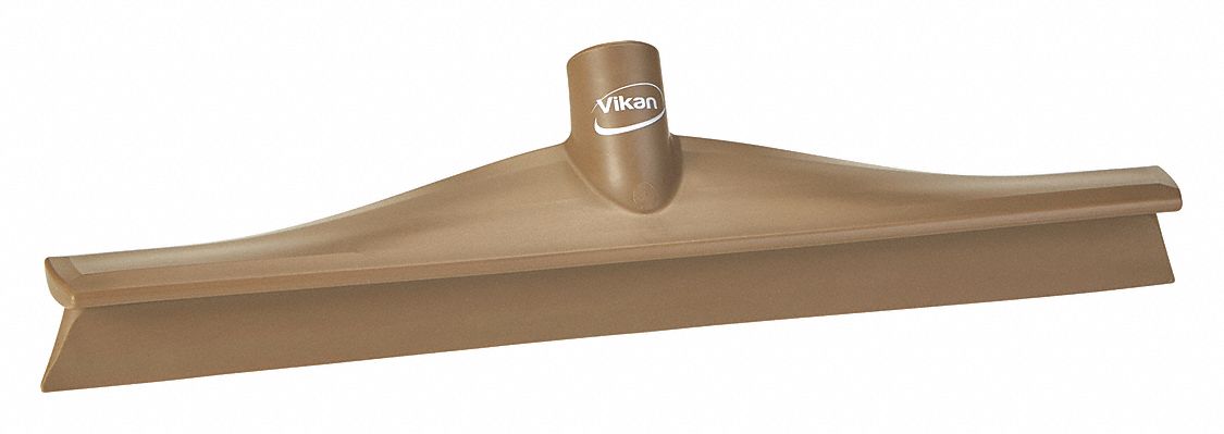 FLOOR SQUEEGEE, FOR EURO THREADED HANDLE, SINGLE BLADE, BROWN, 16 IN, PLASTIC/RUBBER