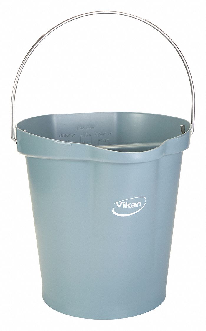 Hygienic Bucket, 3 1/4 gal, Gray